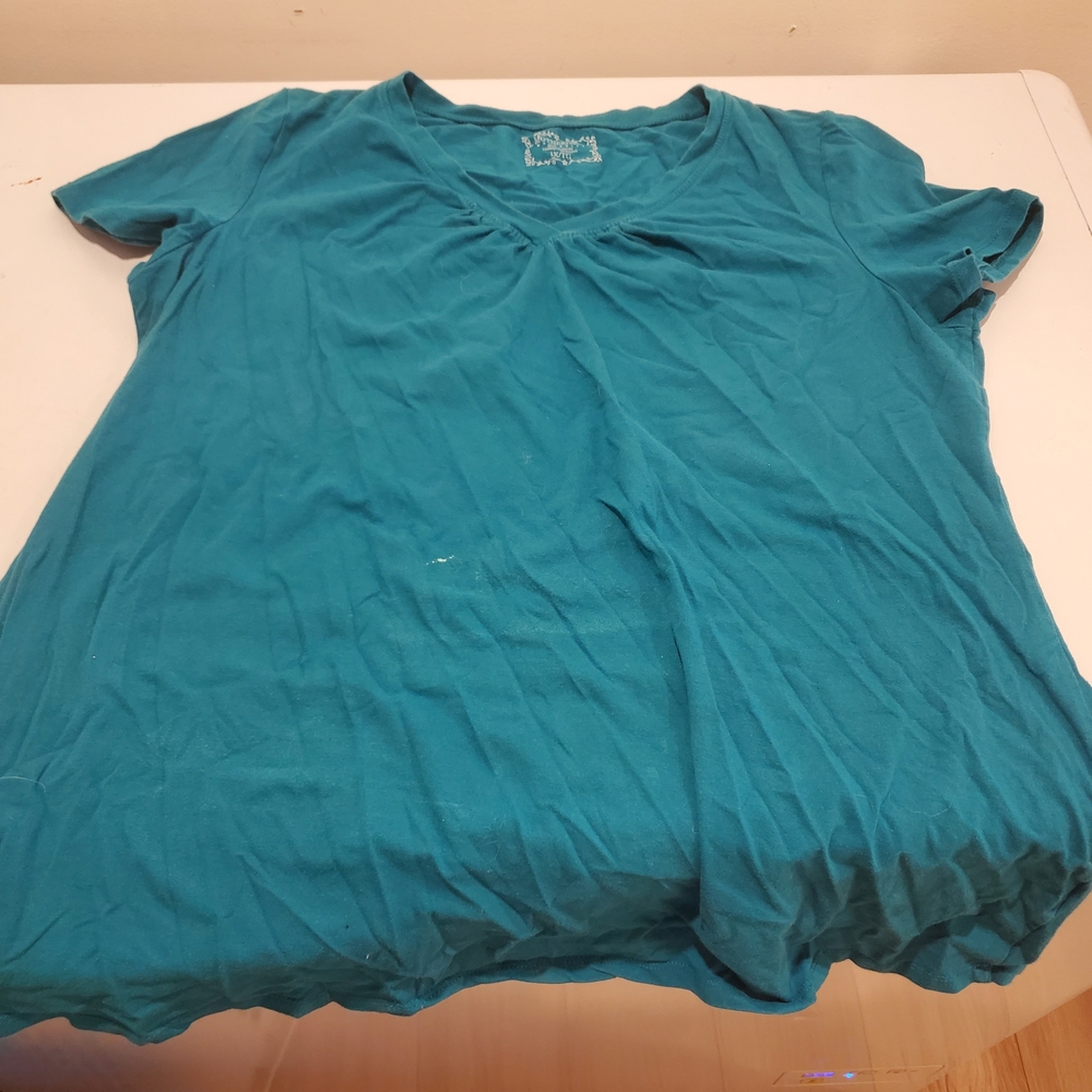 Motherhood Maternity 1x Teal Short Sleeve Top